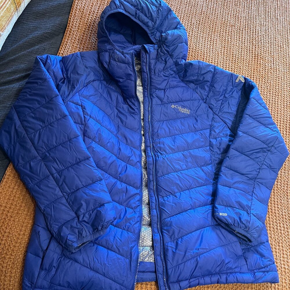 Cobalt Blue Columbia Puffer Winter Jacket